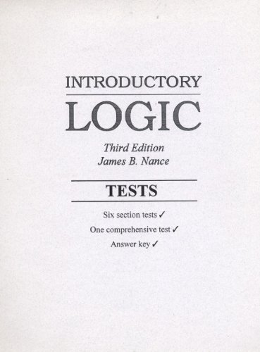 Beispielbild fr Introductory Logic Tests (Mars Hill Introductory Logic) zum Verkauf von Wonder Book