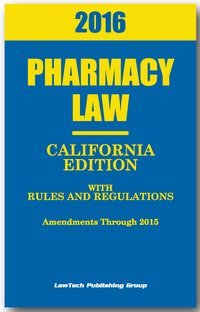 Beispielbild fr 2016 CALIFORNIA PHARMACY LAW zum Verkauf von ThriftBooks-Dallas