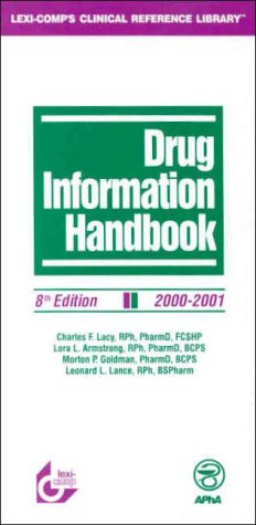Beispielbild fr Drug Information Handbook 2000-2001 zum Verkauf von Bookmans