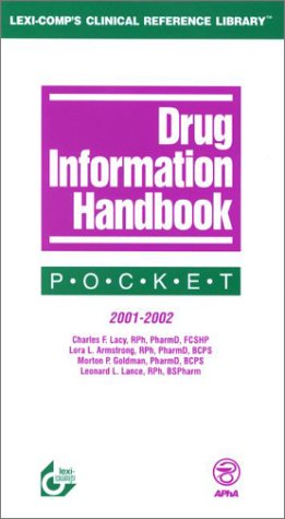 Beispielbild fr Drug Information Handbook: Pocket, 2001-2002 zum Verkauf von Mispah books