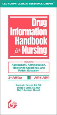 9781930598676: Drug Information Handbook for Nursing 2001-2002