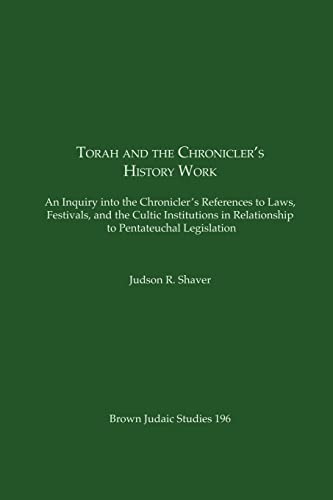 Stock image for Torah and the Chronicler's History Work for sale by Chiron Media