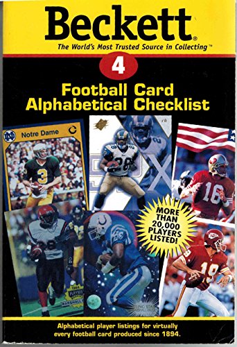 Stock image for Beckett Football Card Alphabetical Checklist for sale by HPB-Diamond