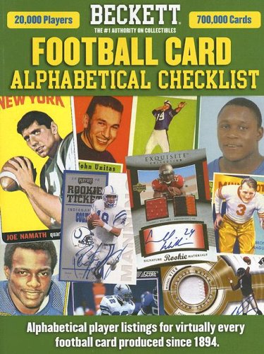 Stock image for Beckett Football Card Alphabetical Checklist for sale by Front Cover Books