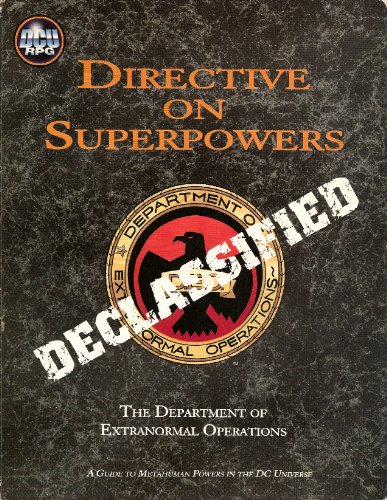 Beispielbild fr Directive on Superpowers: A Guide to Metahuman Powers in the DC Universe (DCU RPG) zum Verkauf von HPB-Ruby
