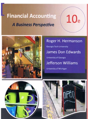 Beispielbild fr Financial Accounting: A Business Perspective 10e zum Verkauf von BookHolders