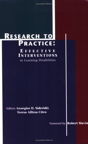 Stock image for Research to Practice: Effective Interventions in Learning Disabilities for sale by Michael Lyons