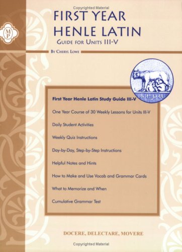 Beispielbild fr Henle Latin I Study Guide Units III - V zum Verkauf von Better World Books