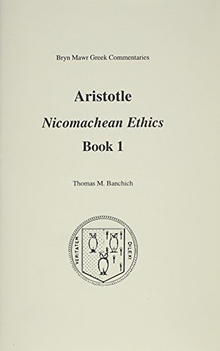 9781931019019: Nicomachean Ethics: Book 1