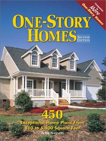 Beispielbild fr One-Story Homes: 450 Exceptional Home Plans from 810 to 5400 Square Feet zum Verkauf von Front Cover Books