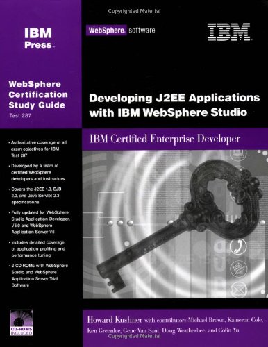 Imagen de archivo de Developing J2EE Applications with WebSphere Studio: IBM Certified Enterprise Developer (IBM Certification Study Guides) a la venta por SecondSale