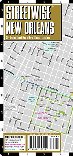 Streetwise New Orleans Map - Laminated City Center Street Map of New Orleans, Louisiana - Streetwise Maps