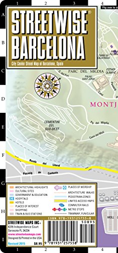 Beispielbild fr Streetwise Barcelona Map - Laminated City Center Street Map of Barcelona, Spain zum Verkauf von Book Deals