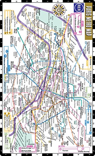 Stock image for Streetwise Paris Metro Map - Laminated Subway Paris Map & RER System for Travel - Pocket Size for sale by Wonder Book