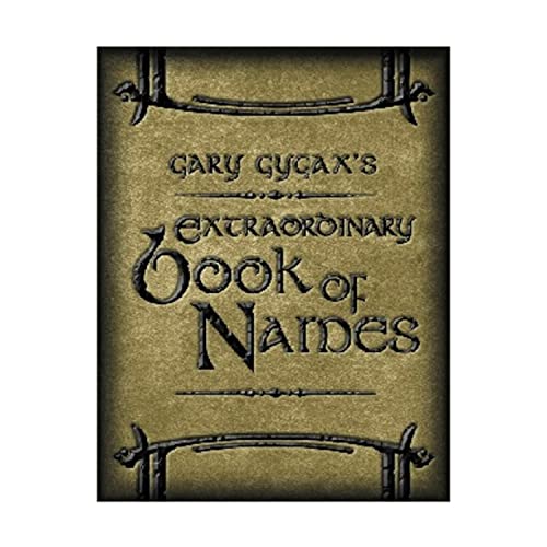 9781931275569: Gary Gygax's Gygaxian Fantasy Worlds Volume 4: Extraordinary Book Of Names (Gygaxian Fantasy Worlds volume IV)