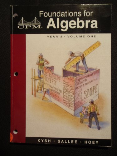 Stock image for Foundations for Algebra: Year 2, Vol. 1 for sale by ThriftBooks-Atlanta