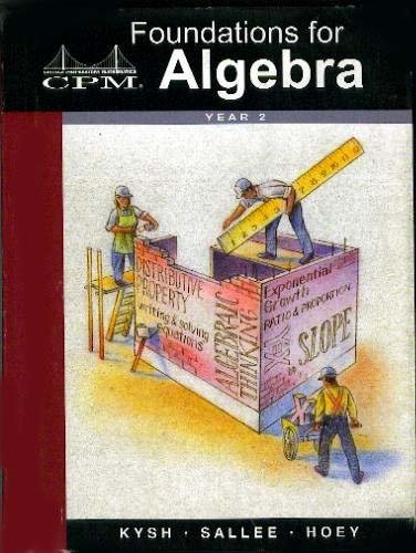 9781931287098: CPM Foundations for Algebra, Year 2: Toolkit