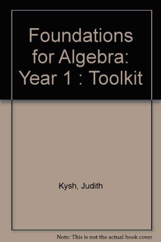 9781931287197: Foundations for Algebra: Year 1 : Toolkit