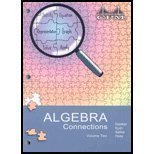 Stock image for Algebra Connections; (College Preparatory Mathematics, 2) for sale by The Book Cellar, LLC
