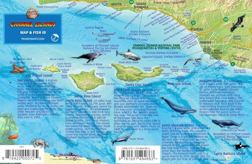 Stock image for Channel Islands National Park Map & Kelp Forest Creatures Waterproof Fish Card for sale by Books Unplugged