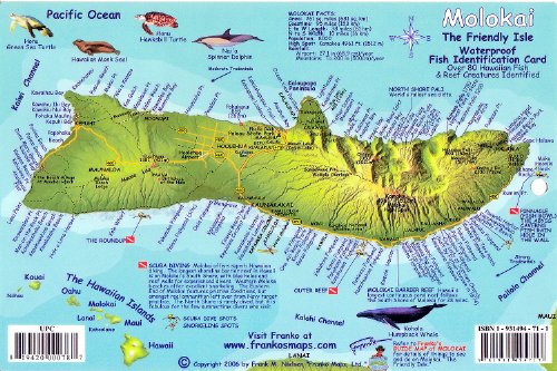 Molokai Hawaii Map & Coral Reef Creatures Guide Franko Maps Waterproof Fish Card (9781931494717) by Franko Maps Ltd.