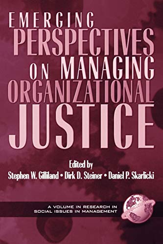 Imagen de archivo de Emerging Perspectives on Managing Organizational Justice (PB) a la venta por Books Puddle