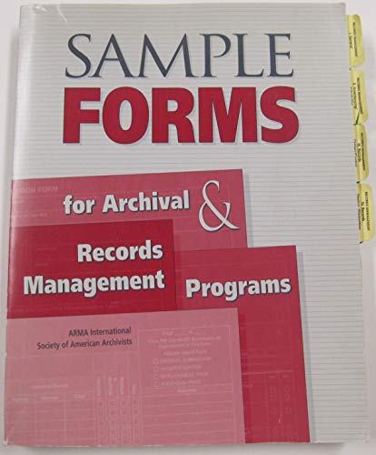Stock image for Sample Forms for Archival & Records Management Programs for sale by Aragon Books Canada