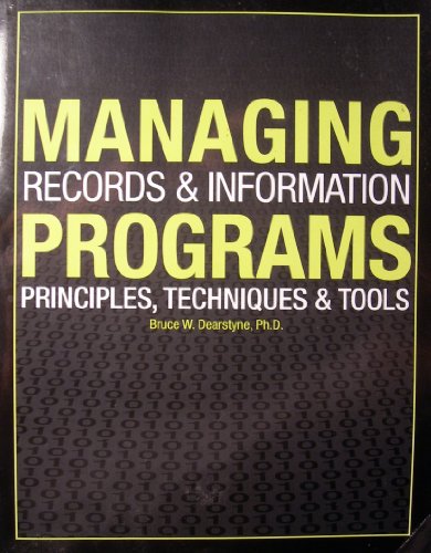 Beispielbild fr Managing Records and Information Programs zum Verkauf von The Maryland Book Bank