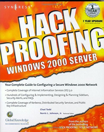 Hack Proofing Windows 2000 Server (9781931836494) by Syngress; Todd, Chad