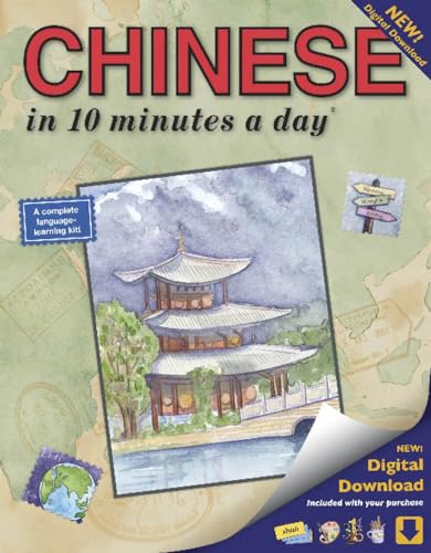 Imagen de archivo de CHINESE in 10 minutes a day: Language course for beginning and advanced study. Includes Workbook, Flash Cards, Sticky Labels, Menu Guide, Software . Mandarin. Bilingual Books, Inc. (Publisher) a la venta por Once Upon A Time Books