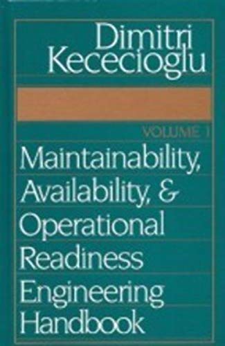 Imagen de archivo de Maintainability, Availability & Operational Readiness Engineering Handbook, Volume 1 a la venta por Books Puddle