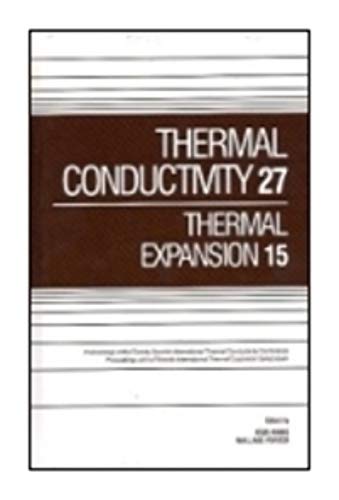 Beispielbild fr Thermal Conductivity 27 / Thermal Expansion 15 zum Verkauf von Zubal-Books, Since 1961