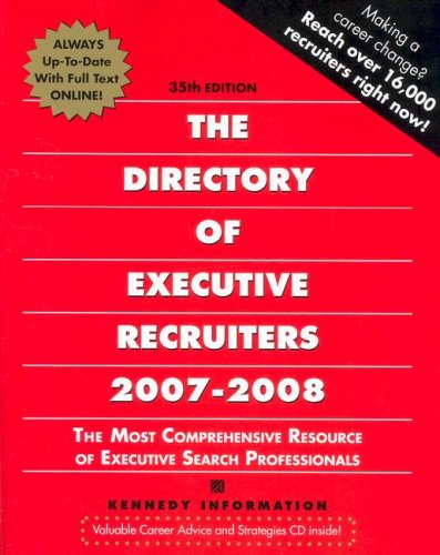 Beispielbild fr The Directory of Executive Recruiters zum Verkauf von ThriftBooks-Dallas