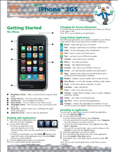 Beispielbild fr Apple iPhone 3GS Quick Source Guide zum Verkauf von SecondSale