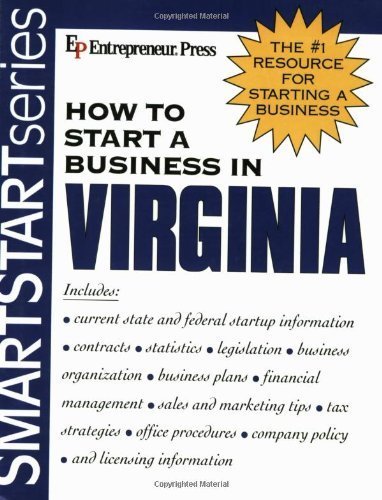 Imagen de archivo de How to Start a Business in Virginia a la venta por BookHolders