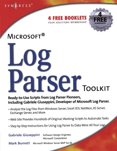 Beispielbild fr Microsoft Log Parser Toolkit : A Complete Toolkit for Microsoft's Undocumented Log Analysis Tool zum Verkauf von Better World Books