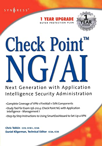 Beispielbild fr Check Point Next Generation: With Application Intelligence Security Administration zum Verkauf von Tamery