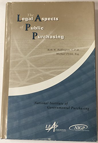 Stock image for The Legal Aspects of Public Purchasing for sale by Once Upon A Time Books