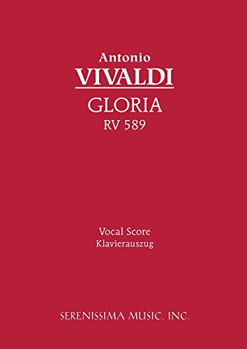 9781932419559: Gloria, RV 589: Vocal score
