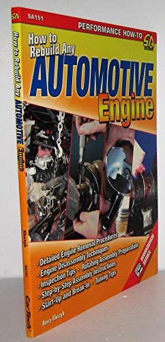 9781932494723: How to Rebuild Any Automotive Engine: Detailed Engine Removal Procedures. Engine Disassembly Techniques. Inspection Tips. Rotating Assembly Preparation. Tuning Tips. Start-up and Break-in.