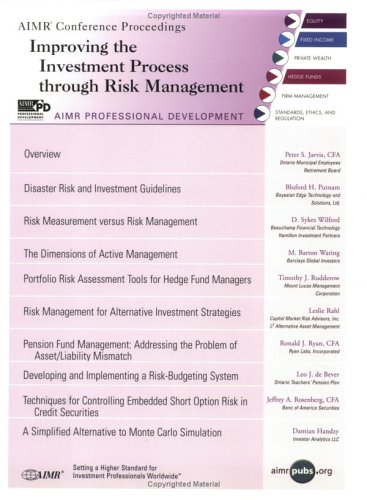 Beispielbild fr Improving the Investment Process through Risk Management zum Verkauf von HPB-Red