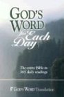 Beispielbild fr GOD'S WORD for Each Day zum Verkauf von SecondSale