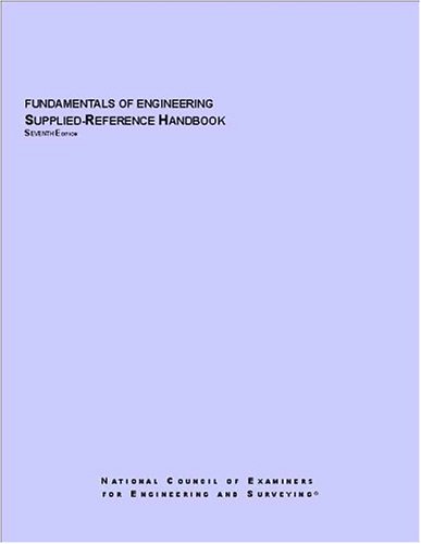 Beispielbild fr Fundamentals of Engineering Supplied-Reference Handbook zum Verkauf von BookHolders