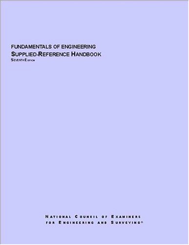 Imagen de archivo de Fundamentals of Engineering Supplied-Reference Handbook a la venta por BookHolders