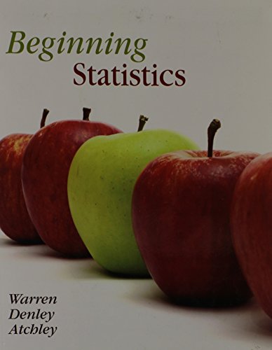 Imagen de archivo de Beginning Statistics a la venta por SecondSale