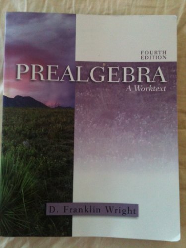 Imagen de archivo de Prealgebra: A Worktext a la venta por SecondSale