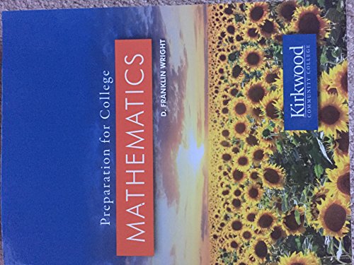 Preparation for College Mathematics (9781932628951) by D. Franklin Wright