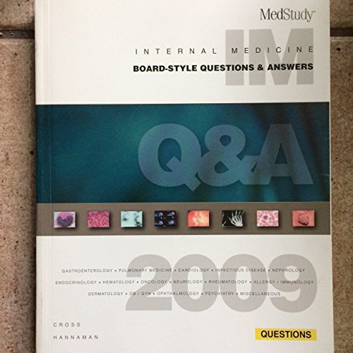 Beispielbild fr MedStudy 2009 Internal Medicine Board-Style Questions & Answers Books PKG zum Verkauf von Irish Booksellers