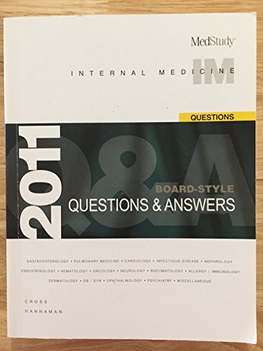 Beispielbild fr MedStudy 2011 Internal Medicine Board-Style Questions & Answers Books PKG zum Verkauf von HPB-Red