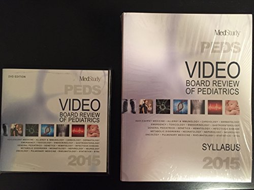 9781932703849: 2015 Peds MedStudy Video Board Review Course of Pediatrics DVD Set with Brand New Unopened Syllabus Book